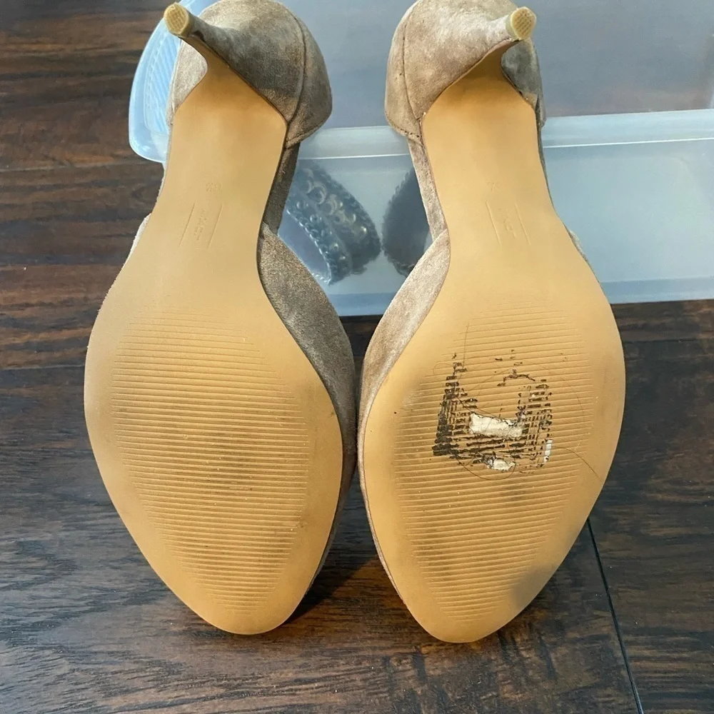 Steve Madden, Steve Madden Luxe Fiona, Tan Suede Heels, Size 8.5
